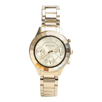 RE.MT.1809-2121.1 Relogio Analogico Feminino Chilli Beans Metal Multifuncao Dourado -3-